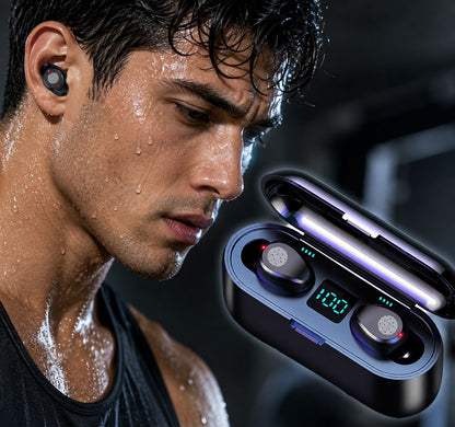 Audífono Inalámbricos F9 Con Power Bank
